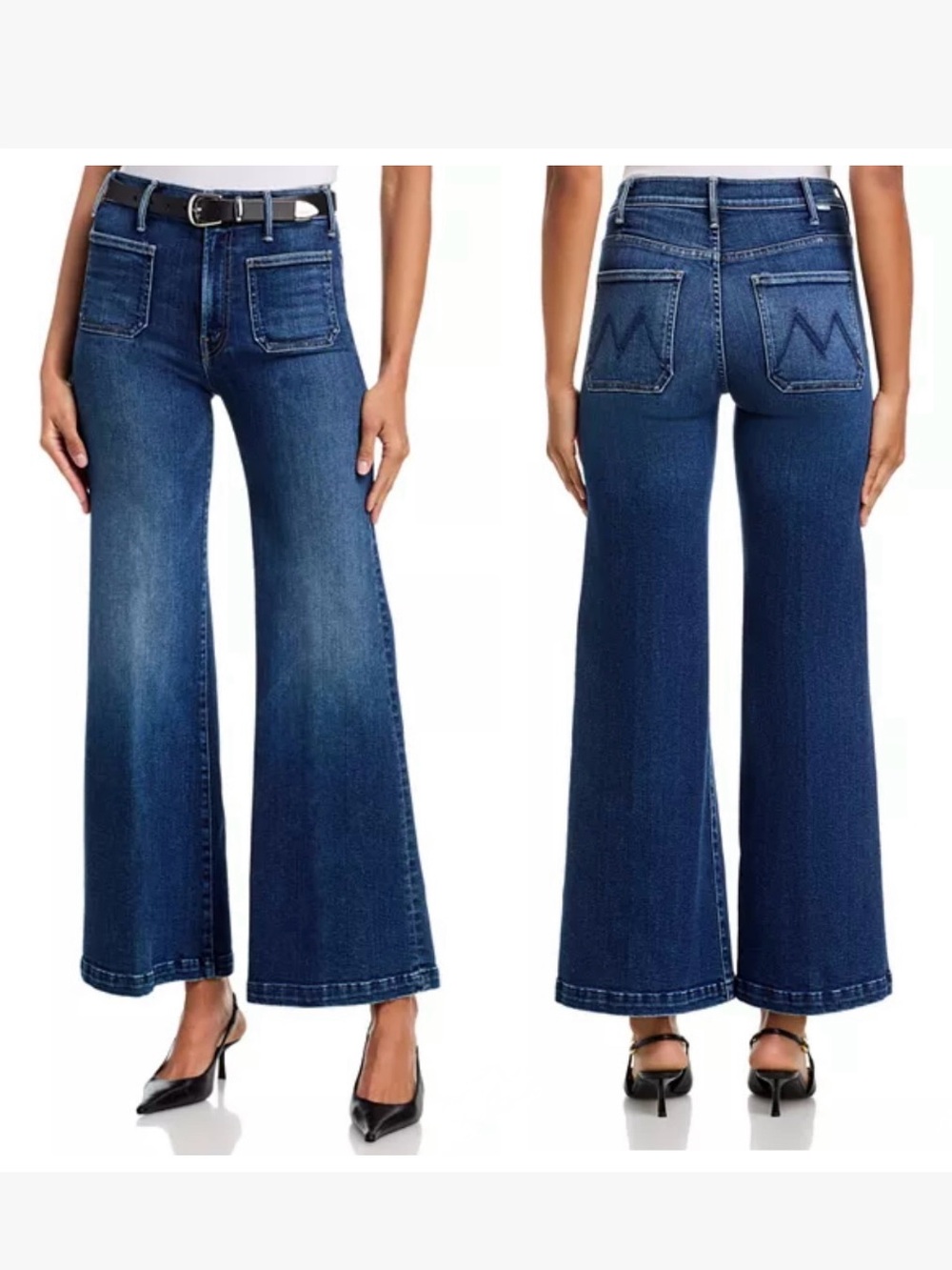 MOTHER
The Hustler Roller Patch Pocket High Rise Wide
Leg Jeans One Last Shot 31